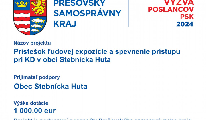 Fotka - Prístešok ľudovej expozície a spevnenie prístupu pri KD v obci Stebnícka Huta