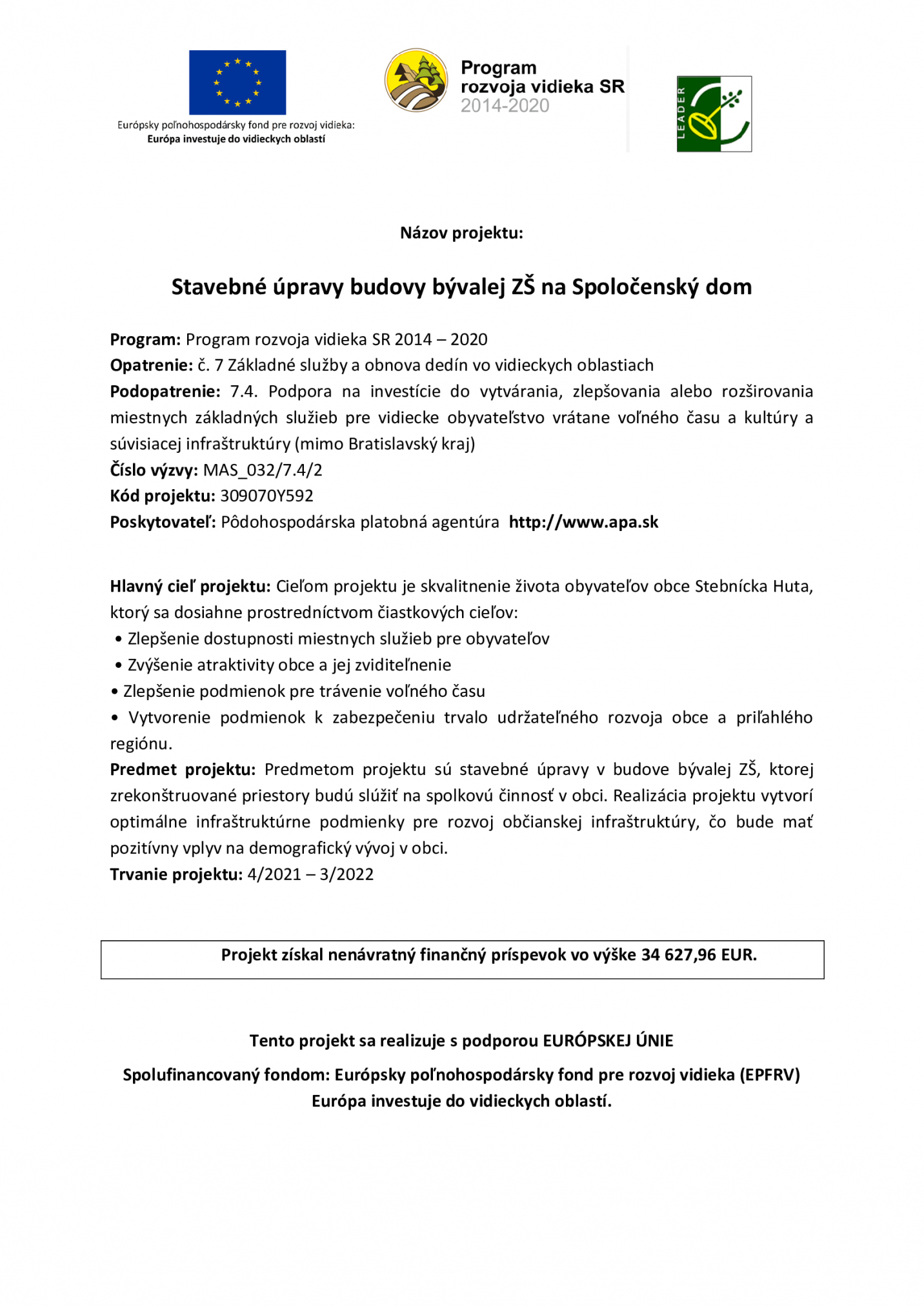 Fotka - Stavebné úpravy budovy bývalej ZŠ na Spoločenský dom