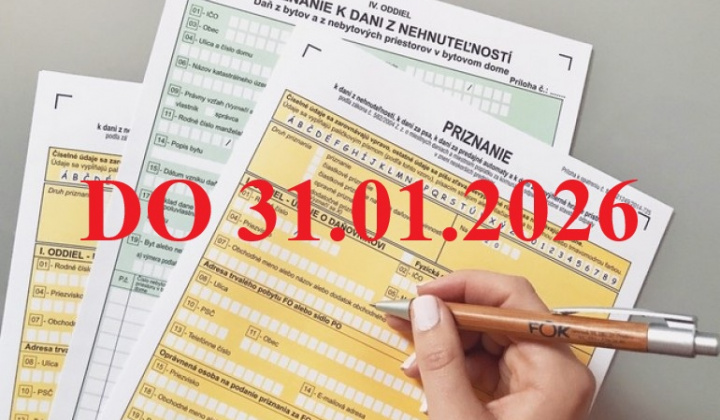 Fotka - Podanie daňového priznania k dani z nehnuteľností